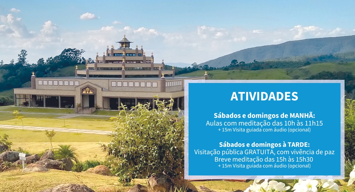 ativdades no templo budista em carbreuva kadampa